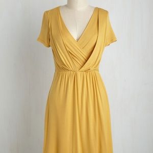 Modcloth Apres la Soiree A-Line Dress in Marigold